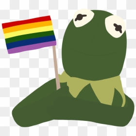 Frog Gay Flag Tumblr Gay Pepe Frog Feels Png Gay Pepe - Pansexual Kermit, Transparent Png - pepe frog png
