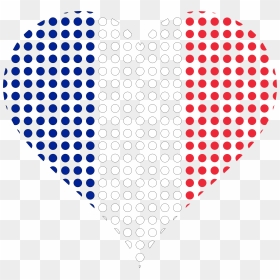 Heart France Flag Circles Stroked Clip Arts - French Flag Heart Png, Transparent Png - french flag png