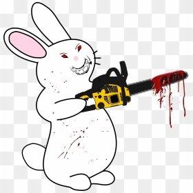 Bunny With Chainsaw Clip Arts - Bunny With A Chainsaw, HD Png Download - chainsaw png