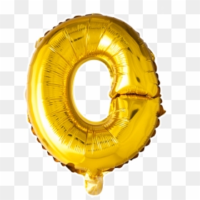 Foilballoon O , 16" - Balloon, HD Png Download - gold balloons png