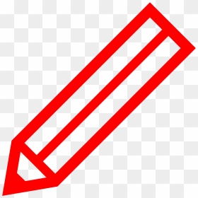 File - Red Pencil - Svg - Wikimedia Commons - Pen Icon Png Transparent, Png Download - pencil icon png