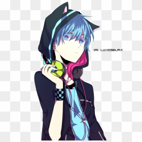 Boy And Cat Png Transparent Boy And Cat Images - Cute Anime Boy With Headphones, Png Download - anime guy png