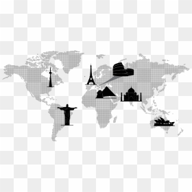 World Icons On Map - High Resolution World Map Png, Transparent Png - city icon png