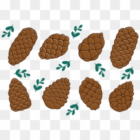 Pine Cones Icons Vector - Pine Nut Vector Png, Transparent Png - pine cone png