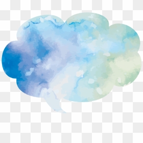 Box Blue Text Watercolor Vector Dialog Painting Clipart - Background For Text Watercolor, HD Png Download - blue watercolor png