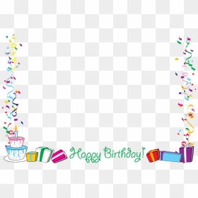Happy Birthday Border Birthday Card Borders Clip Art - Happy Birthday Page Border, HD Png Download - boarder png