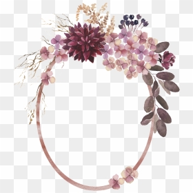 Thumb Image - Purple Flower Wreath Watercolor Png, Transparent Png - watercolor wreath png