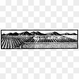 Rice Field Clip Art Black And White, HD Png Download - farm png