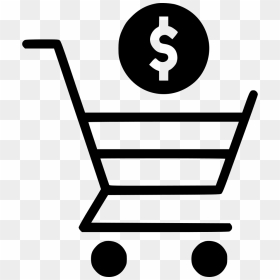 Online Shopping Cart Trolly Dollar Sign Currency Payment - Transparent Background Cart Icon, HD Png Download - dollar sign icon png