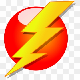 Lightning Clipart Red Yellow - Lightning Bolt Clipart, HD Png Download - red lightning png