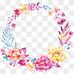 This Graphics Is Png Hand Painted Watercolor Wreath - Flower Spring Invitation Background, Transparent Png - watercolor wreath png