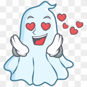 Halloween Fond D"écran Entitled Cute Ghost In L"amour - Love Mustard, HD Png Download - cute ghost png