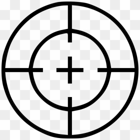 Circle Cross Gun Hunting Sight Sniper Target Svg Png - Gun Target Png, Transparent Png - target icon png