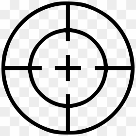 Circle Cross Gun Hunting Sight Sniper Target Svg Png - Gun Target Png, Transparent Png - target icon png