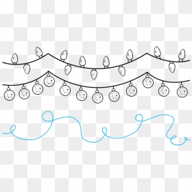 How To Draw Christmas Lights - Christmas Lights Drawing Easy, HD Png Download - christmas light string png