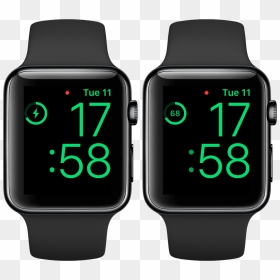 Charging Apple Watch In Nightstand Mode - Apple Watch Activity Share, HD Png Download - red lightning png
