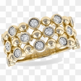 Broad Gold Rings , Png Download - Diamond Ring With 25 Diamonds, Transparent Png - rings png