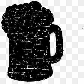 Beer Mug Distressed Silhouette, HD Png Download - distressed texture png