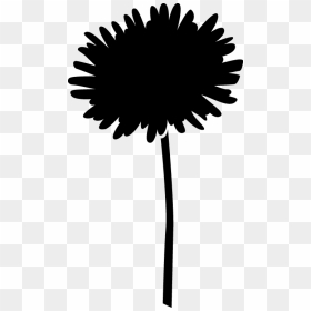 Simple Flower Silhouettes Life - Simple Silhouette Clipart Flower, HD Png Download - flower silhouette png