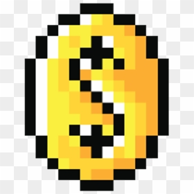 Pixel Coin Png - Money Pixel Art, Transparent Png - mario coin png