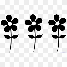 Nature Flowers Daisies Set Black Clip Art - Silhouette Daisy Clip Art, HD Png Download - flower silhouette png