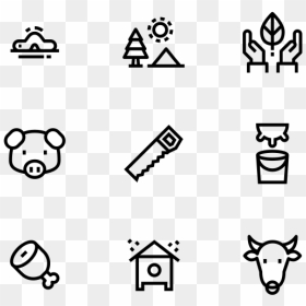 Flat Icon Smart Livestock, HD Png Download - farm png