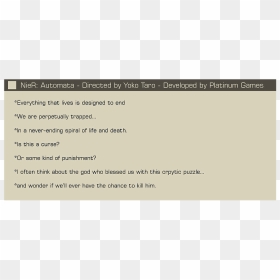 Screenshot, HD Png Download - nier automata png