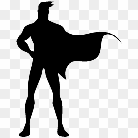 Superhero Silhouette Png - Transparent Background Superhero Clipart Silhouette, Png Download - superhero silhouette png