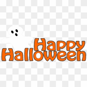 Halloween Clipart Ghost Png Transparent Happy Halloween - Happy Halloween Text Free, Png Download - cute ghost png