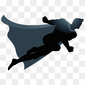 Flying Superhero Silhouette Png Clip Art Royalty Free - Flying Superhero Silhouette Png, Transparent Png - superhero silhouette png