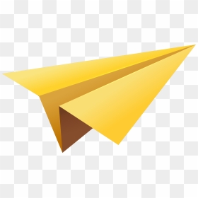 Yellow Paper Plane Png Image - Yellow Paper Plane Png, Transparent Png - paper plane png