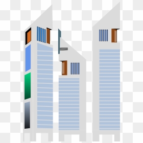 Triple Buildings Clip Arts - Emirates Tower Cartoon, HD Png Download - buildings png