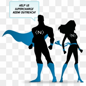 Female Superhero Silhouette Png - Super Hero Male And Female, Transparent Png - superhero silhouette png
