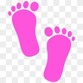 Baby Footprints Clip Arts - Baby Girl Cartoon Feet, HD Png Download - footprints png