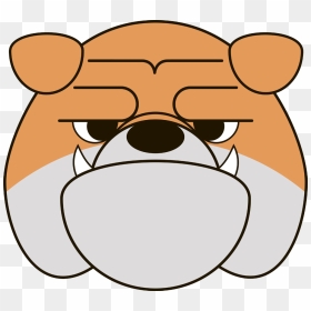 French Bulldog Cartoon Clip Art - Dog Face Cartoon Bulldog, HD Png Download - dog face png
