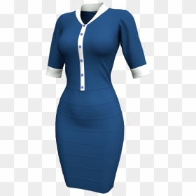 Marvelous Designer Clothes Template Garment File Of - Cocktail Dress, HD Png Download - clothing png