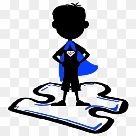 Clip Art Vector Graphics Superhero Silhouette Illustration - Silhouette Superhero Kids Clipart, HD Png Download - superhero silhouette png