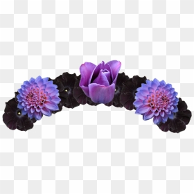 Purple And Black Flower Crown Transparent Png Image - Purple And Black Flower Crown, Png Download - crowns png
