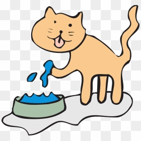 Animal Drinking Water Clipart, HD Png Download - cat paw png