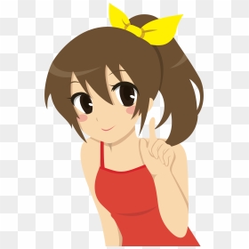 Anime Girl Publicdomainq - Anime Girl Clip Art, HD Png Download - cartoon girl png