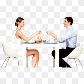 People Sitting At Table Png, Transparent Png - people eating png