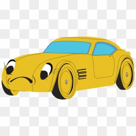 Cartoon Clip Art - Sad Car, HD Png Download - cartoon car png