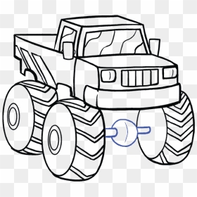 Thumb Image - Easy Monster Truck Drawing, HD Png Download - monster truck png