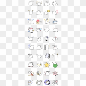 Cute Tiny Ghost Sticker - Cute Ghost Line Sticker, HD Png Download - cute ghost png