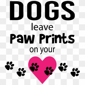 • Distinguished Leave Paw Print On Heart, HD Png Download - cat paw png