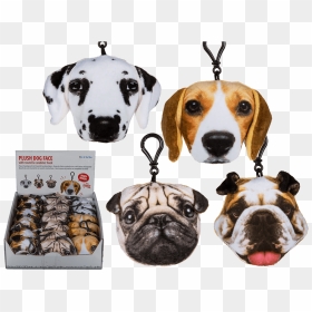 Plush Dog Face With Sound & Carabiner Hook Ca - Caras De Perros De Peluche, HD Png Download - dog face png