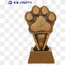 Trophies Pet Dog Cat Paw Print Cat Show Trophy 2 Sizes - Bronze Sculpture, HD Png Download - cat paw png