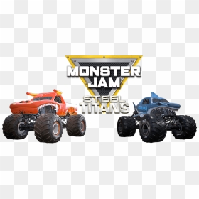 El Toro Loco, Megaladon Monster Jam Steel Titans Logo - Monster Jam Steel Titans Logo, HD Png Download - monster truck png
