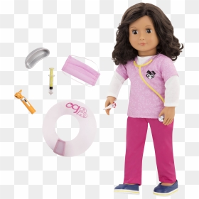 Paloma 18-inch Veterinarian Doll - Our Generation Curly Hair, HD Png Download - paloma png