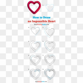 How To Draw Impossible Heart - Draw The Impossible Heart, HD Png Download - drawn heart png
